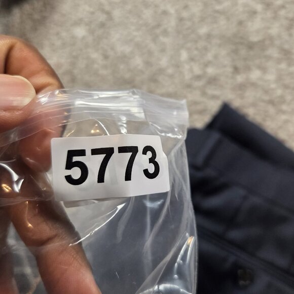 Lauren Ralph Lauren Dress Pants Mens 34x32 Blue Poly Blend Plaid Trousers Flaw* - Picture 7 of 7